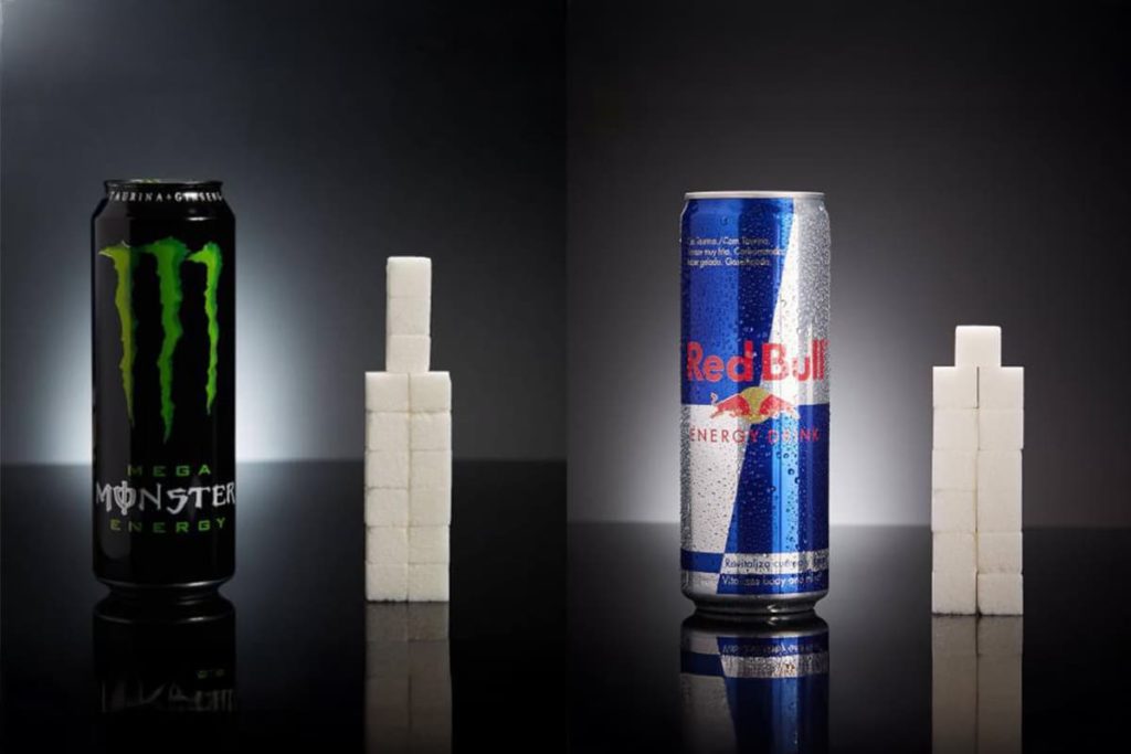 Proporción de azúcar en las bebidas energéticas